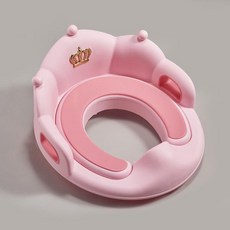 남아 및 여아용 가정용 왕관 변기 훈련 시트 부드러운 쿠션, 02 Sakura Pink