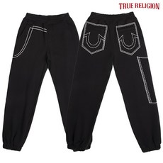 트루릴리전 TRUE RELIGION 저지 조거 팬츠 블랙