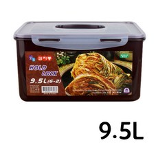 생활용품장터 플라스틱 김치 홀드락 국내생산 김치통 김장통 초코, 1개, 9.5L