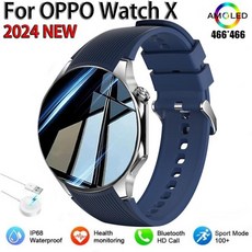 화웨이 OPPO 남성용 시계 X 스마트 워치 466x466 HD 화면 나침반 스마트워치 NFC 블루투스 통화 스포츠 방