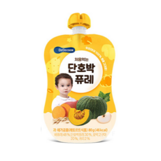 베베쿡 처음먹는 고구마 퓨레, 1.단호박, 80g, 20개