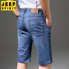 JEEP SPIRIT 지프 스피릿 반바지 남성 여름 스트레이트 여름바지 느슨한 비즈니스 캐주얼 코튼 여름팬츠 마이크로 미드 웨이스트 패셔너블 얇은 남자 반바지 J9010