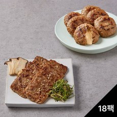 삼원가든 삼원가든 떡갈비 총 18팩 (두툼떡갈비 160g X16팩(32장)+치즈떡갈비100gX2팩(2장)), 16개