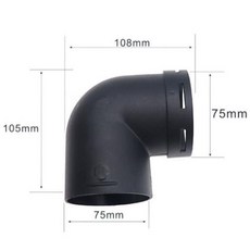 덕트자재 액세서리 75mm 디젤 조이너 파이프 벤트 자동차 L Webasto 주차 아울렛 에어 Eberspaecher 엘보 히터 커넥터 60mm, 없음, 1개
