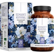 [B0CRHSP7B4] NATURTREU 고함량 비타민 E 함유 블랙 커민 오일 캡슐 - 하루 1000mg 시리아산 냉압착 120 젤 시리아 오일(블랙 씨드 오일), 1개