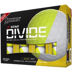 22년 신상/한정수량 스릭슨 반반 골프공 지스타 디바이드 2종 택1 / [New] Srixon Z-Star DIVIDE Golf Ball, Z-Star 7 (검정케이스)