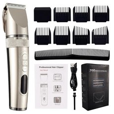 전문 헤어 클리퍼 수염 트리머 기계 면도용 커팅 고속 충전, 1개, 2.Golden with box