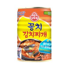 오뚜기 밥도둑 참치 반찬 오뚜기꽁치김치찌개(캔) 통조림 찌개 김치 찜 400G, 24세트