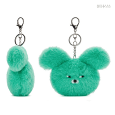 와사비베어 미니 키링 얼굴 캐릭터 인형키링 15x9cm, 얼굴 키링