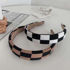 체커보드머리띠
