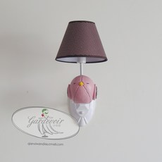아메리칸 북유럽 버디 심플 유럽 어린이 벽등 보이걸 키즈 하우스 침실 레진 램프 장식, 핑크 발광 LED 광원