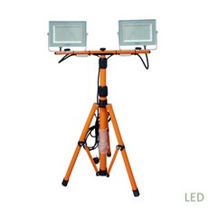 DRW63CD4E 야외 공장 LED 잔디등 2구 조명 투광기 삼각대 투광등 등 경관 세트 100w 용LED LED등 LED100W 현장 지지대 야외정원등, 두리몰 본상품선택