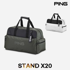 삼양인터내셔널 2023년 핑 남성 보스턴백 STAND X20, 화이트, 화이트