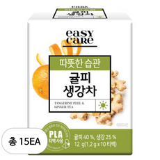 녹차원 이지케어 귤피생강차, 1.2g, 10개입, 15개