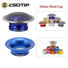 ZSDTRP 오토바이 에어 필터 윈드 혼 컵 트럼펫 PWK21 24 26 28 30mm PE28 30mm 기화기 50mm, 02 A-Titanium, 2)A-Titanium