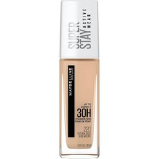 Maybelline New York Super Stay 풀 커버리지 리퀴드 파운데이션 액티브 웨어 메이크업 최대 30시간 착용 이동 땀 및 방수 매트 마감 자바 1개입