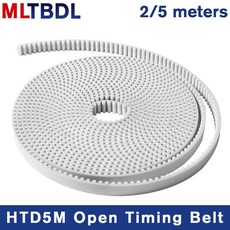 타이밍벨트 스틸 코어 개방형 동기 풀리 포함 PU 폴리우레탄 HTD5M 타이밍 벨트 너비 15mm 20mm 30mm 40mm, [06] 12mm, [01] black, [06] 6 Meters