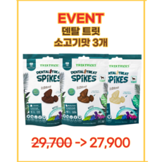  네츄라너리쉬 덴탈트릿 네추라너리쉬 강아지 장난감 치석제거 트리트릭스 대형견 중형견 소형견 트릿트릭, 트릿트릭 소고기맛 3개 