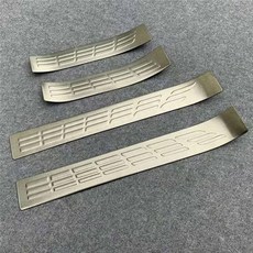 WELKINRY 타 레이즈용 외부 자동차 도어실 문턱 웰컴 발 스커프 방지 가드 페달 플레이트 트림, silver color 4pcs