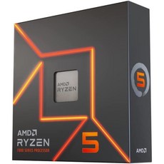 AMD 라이젠 5 7600X 6코어 12스레드 잠금 해제 데스크탑 프로세서, 기본 CPU