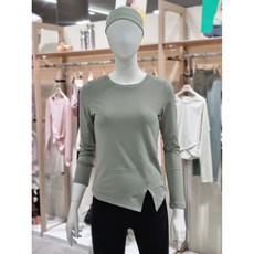 신디 에센셜 코지 피치 슬림핏 긴팔티 여성 긴팔 요가복 필라테스복 스포츠 상의 기모 티셔츠 겨울 요가복_CDRP24T17