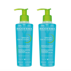 외국배송 바이오더마 bioderma 클렌징 포밍 젤 200ml 2팩 세비엄 젤 무쌍 퓨리파잉