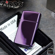 zippo 지포라이터 28124 슬림 퍼플어비스 무료각인서비스