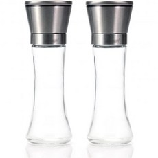 향신료 분쇄기 소금 스테인리스 및 후추 세트 키가 큰 조대 조정 가능한 색상 13cm x 2