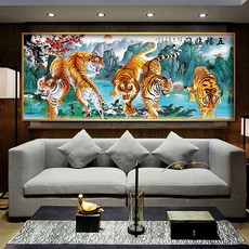 호랑이실십자수