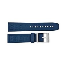 Breitling Blue Rubber Diver Strap with Stainless Steel Tang Buckle 22-20mm PROD210007550
