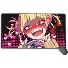 My Hero Academy Himiko Anime Mouse Pad 대형 게임용 마우스 패드 확장 데스크 Mat 29.5"X15.7" Gamer Office Home용 긴 미끄, 단일옵션