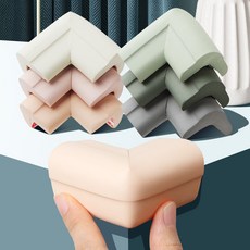 푹신한 가구모서리가드 접착형 충격방지쿠션 말랑 코너보호대, 모서리보호대 코너형 10P 그레이