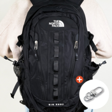 노스페이스 백팩 가방 빅샷 등산가방 더스트블랙 + 링걸이 [국내매장판], 블랙