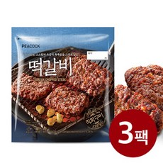 [KT알파쇼핑][신세계푸드] 피코크 떡갈비 450gx3팩, 450g, 3개