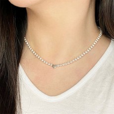 납작진주목걸이