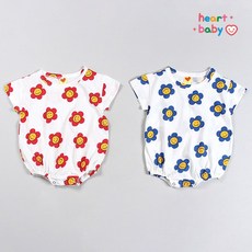 하트베이비 여름 유아용 데이지 반팔 수트