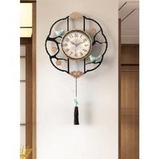 신식 패션상운 벽시계 거실 가정용 아이디어 시계 벽걸이 철공예 버디 시계, 02 금도금