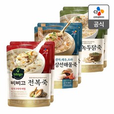 CJ 비비고 전복죽 2봉+삼선해물죽 2봉+녹두닭죽 2봉, 단일상품, 단일상품