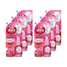 고바야시 쇼슈겐 스위트로즈향 6개입 화장실 변기 탈취제, 6개, 20ml