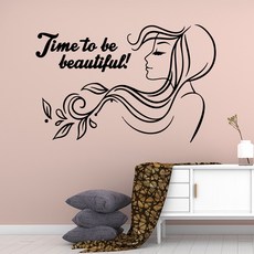 재미 Beautifil 여자 벽 스티커 여자를위한 가정 장식 전사 술 침실 비닐 스티커 여자 아름다움 따옴표 벽지 포스터 벽화|벽걸이 스티커|, 1개, 은
