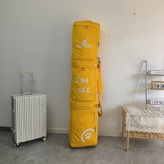 홀로그램 보드휠백 캐리어 비행용 여행용 스노보드 스키 가방, 노란색