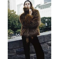 ZARA 여성점퍼 하이엔드 올드머니룩 인조 모피 재킷