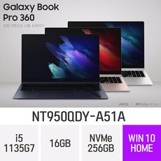 삼성전자 갤럭시북 프로360 NT950QDY-A51A [실버], 256GB, 16GB, 포함