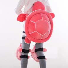 스키장엉덩이보호대 거북이 스노우보드 인형 스노 스키 무릎 팔꿈치 동물 보호대1, 엉덩이 패드 + 무릎 패드, 핑크 거북이 청소년용