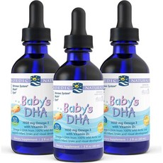  Nordic Naturals Baby's DHA Liquid 노르딕내추럴스 베이비 액상 60mL 3팩, 1개, 1 
