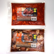 (맛난 수제양념)춘천 달수 닭갈비세트 조각양념1kg+조각간장1kg (총2kg) 국내산닭 냉장육, 1kg, 2개