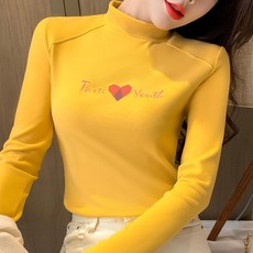 케일럽 이너긴팔티 이너티셔츠 여성 겨울 가을 반폴라 후라이스 이너웨어 보온 블랙 상의