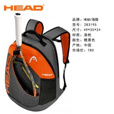 (관부가세포함) 배드민턴가방 Head Hyde Tennis Bag Badminton Table Multifunctional Backpack-27492652087, 새로운 Murray 283195one size