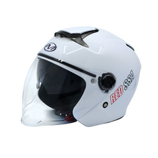 MTM RS-10 오토바이 스쿠터 바이크 선바이저 내장 실드 포함 더블 렌즈 헬멧, 화이트