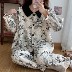 스텔스 지퍼클립 강화 에어코튼 가을겨울 임산부 수유파자마녀 임신기
